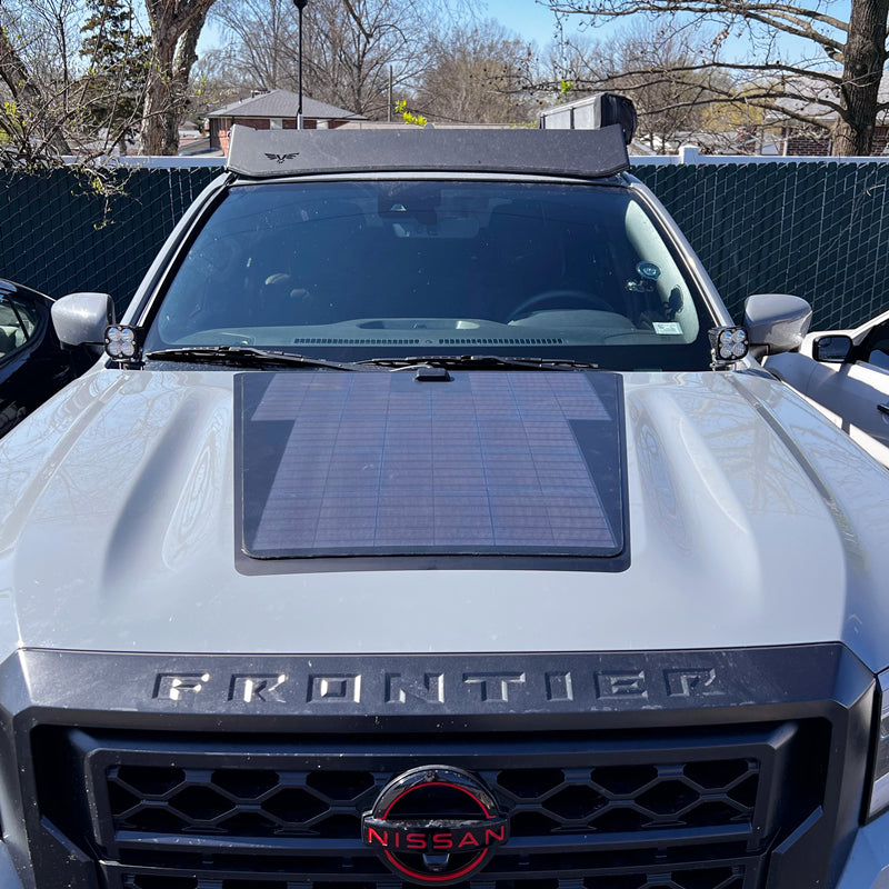 Nissan Frontier (2022-Present) Lensun 85W Hood Flexible Solar Panel-3