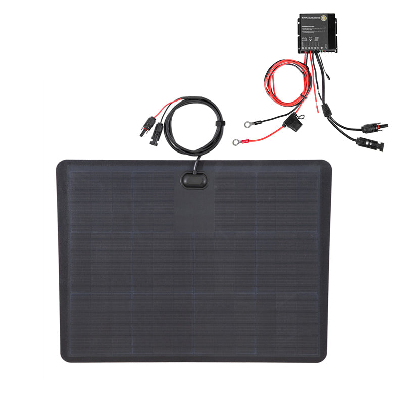 Nissan Qashqai (2013-Present) Lensun 60W Hood Flexible Solar Panel-3