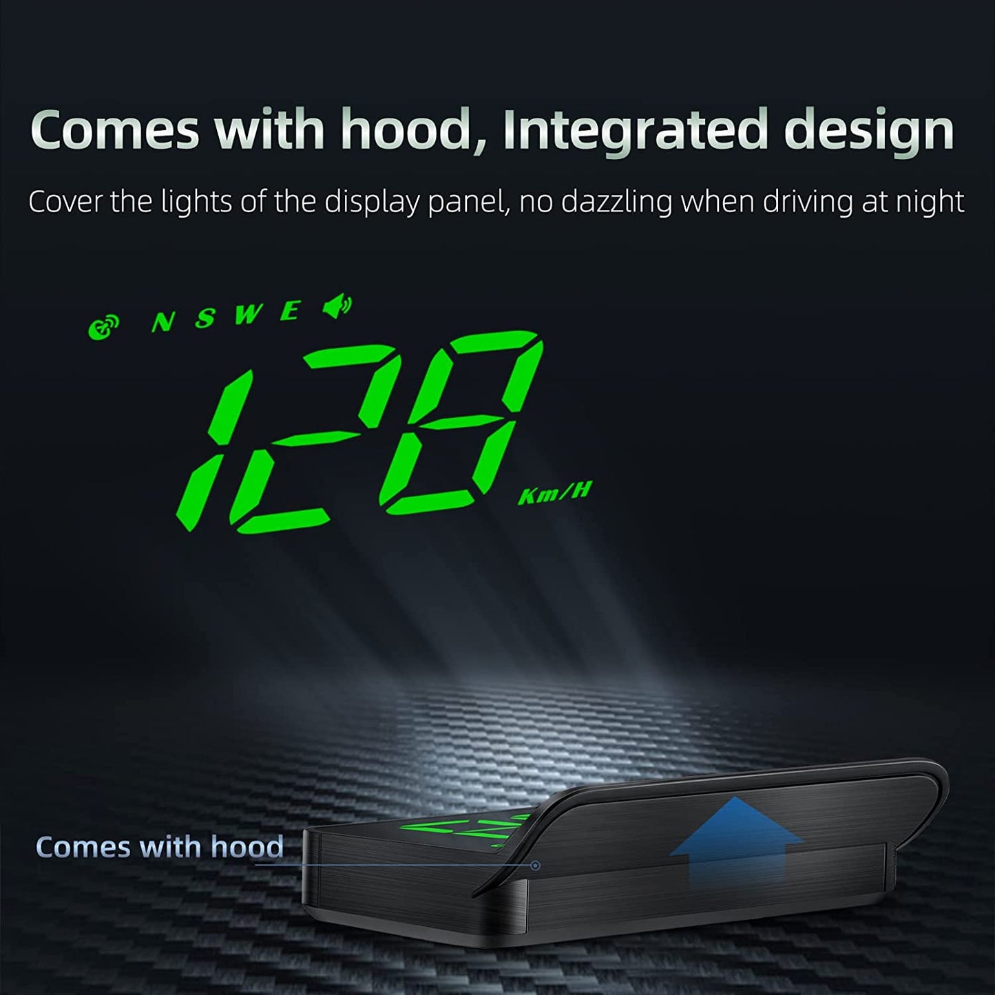 Digital GPS Speedometer M1,Car Hud Head up Display with Speed Warning,Car Speed Digital Display Odometer with Fatigue Driving Warning, for All Cars (M1 Green)