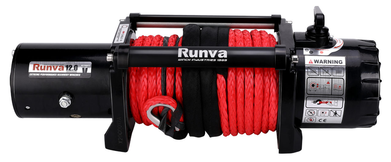 Runva EWV12000 Ultimate Winch 12V with Synthetic Rope 12v or 24v