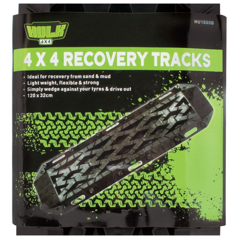 HULK 4X4 NYLON RECOVERY TRACKS (2PK) - BLACK