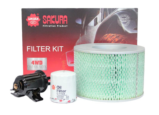 FILTER KIT OIL AIR FUEL TOYOTA LANDCRUISER FZJ75 FZJ80