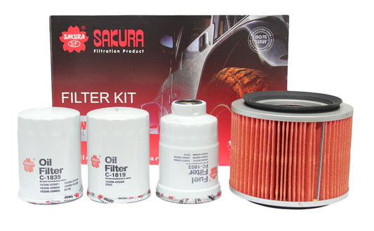 FILTER KIT OIL AIR FUEL NISSAN PATROL GU Y61 TD42T 4.2L