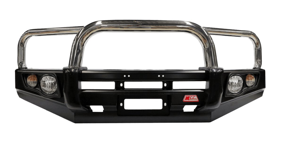 MCC Falcon 707-01 Triple Loop Winch Bar for Mitsubishi Triton MQ 2015 - 2018  - Includes Replacement Washer Bottle and Underbody Protection Plates