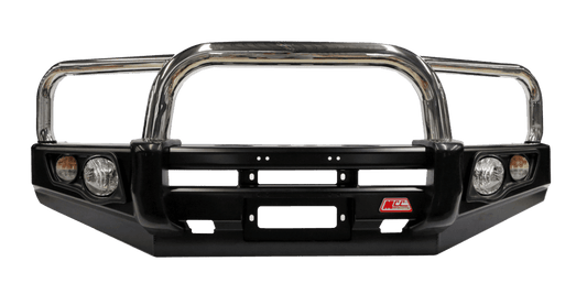 MCC Falcon 707-01 Triple Loop Winch Bar for Mitsubishi Triton MQ 2015 - 2018  - Includes Replacement Washer Bottle and Underbody Protection Plates