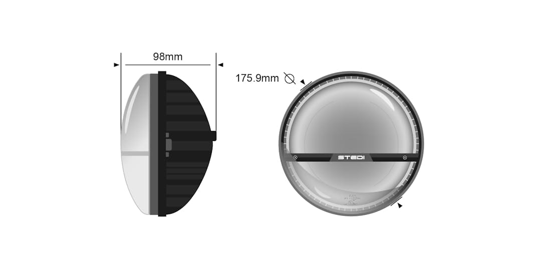 STEDI 7 Inch Homage LED Headlight