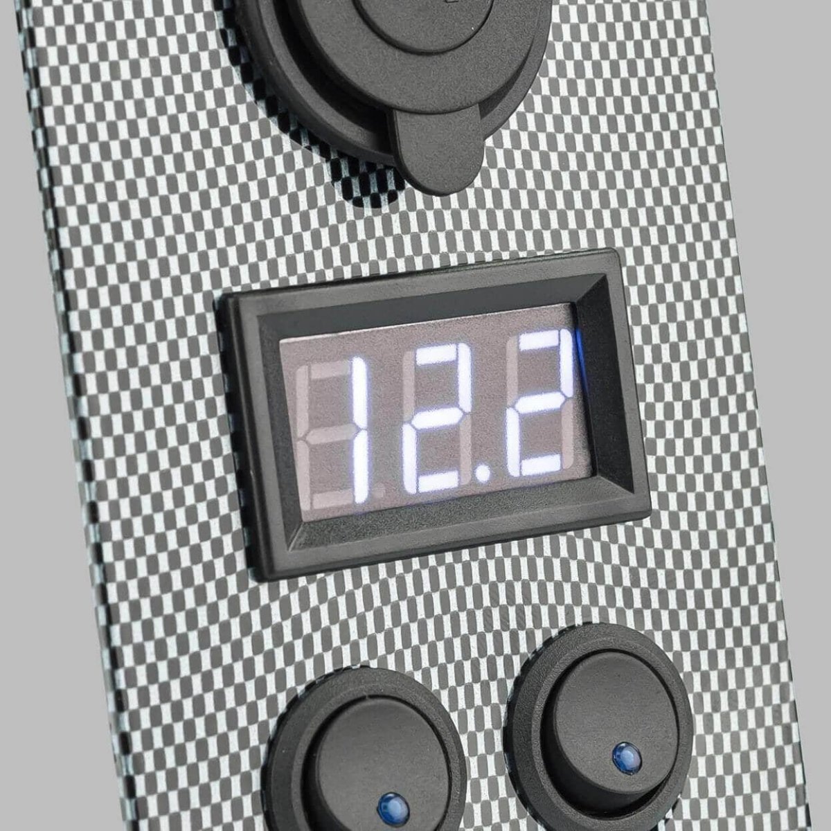 STEDI Carbon Switch Panel with USB and Digital Volt Meter