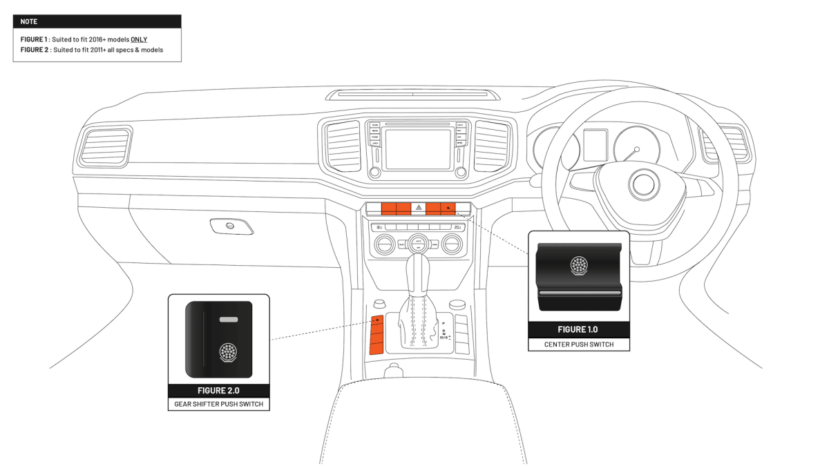 STEDI Center Switch To Suit Amarok