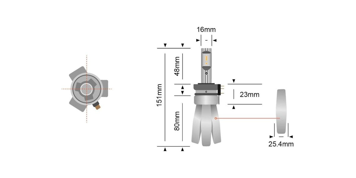 STEDI H15 Copper Head LED Headlight Globes (Pair)