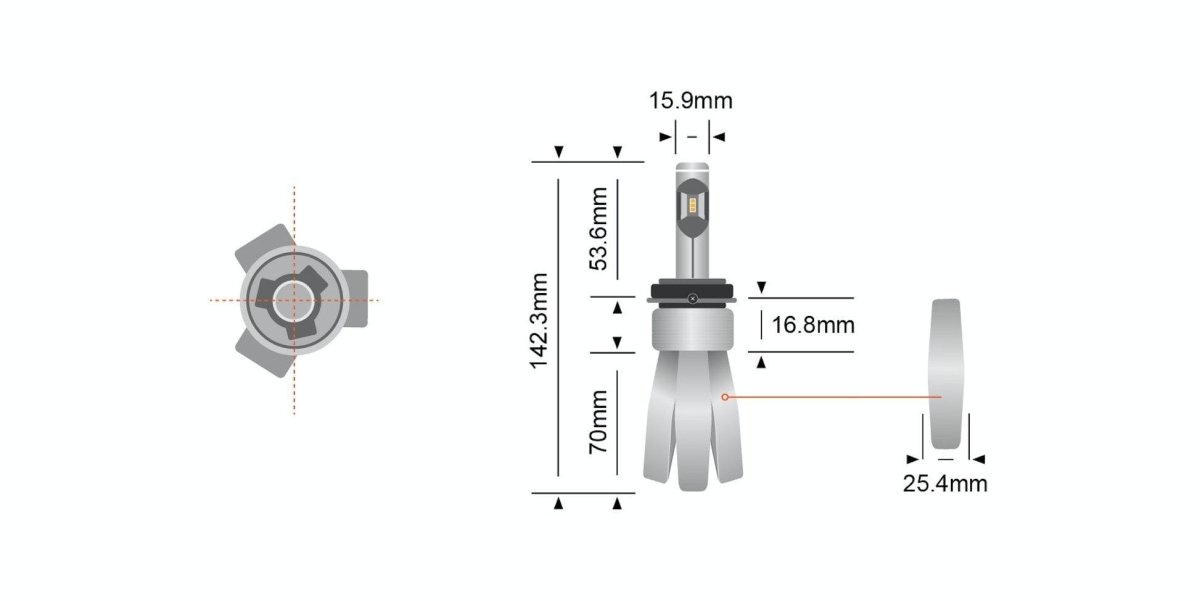 STEDI H8 | H9 | H11 | H16 Copper Head LED Bulbs (Pair)