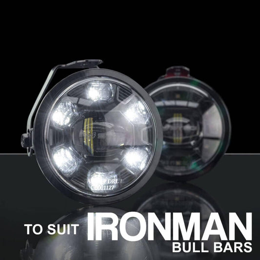 STEDI LED / DRL Fog Lights to suit Ironman Bullbars | Black