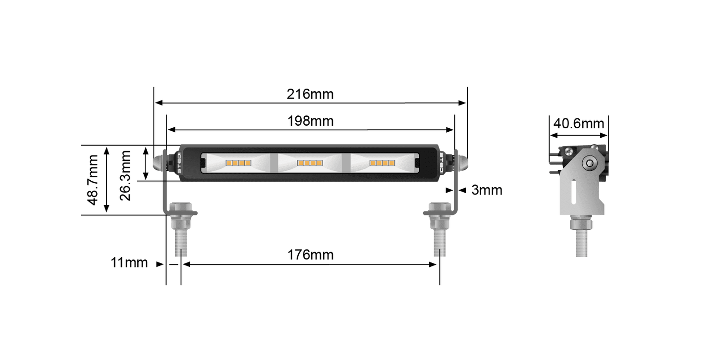 STEDI Micro V2 7.8 Inch 12 LED Flood Light