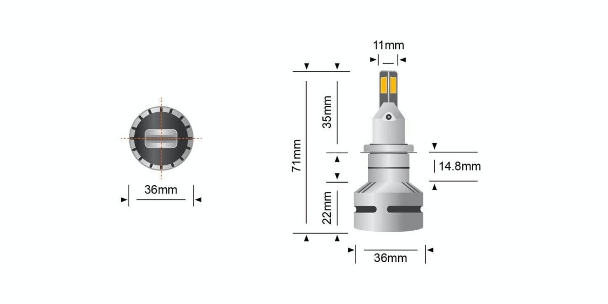 STEDI Projector H7 LED Head Light Upgrade (Pair)