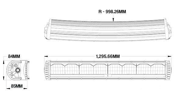 STEDI ST2K Series 51 Inch 20 LED Curved Light Bar