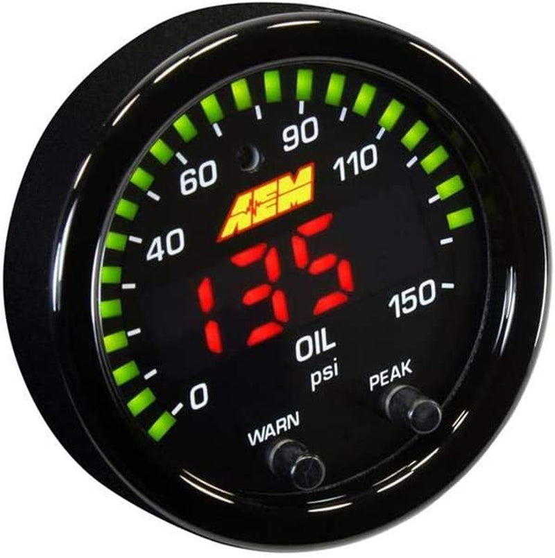 30-0307 X-Series Oil Pressure Gauge, Black