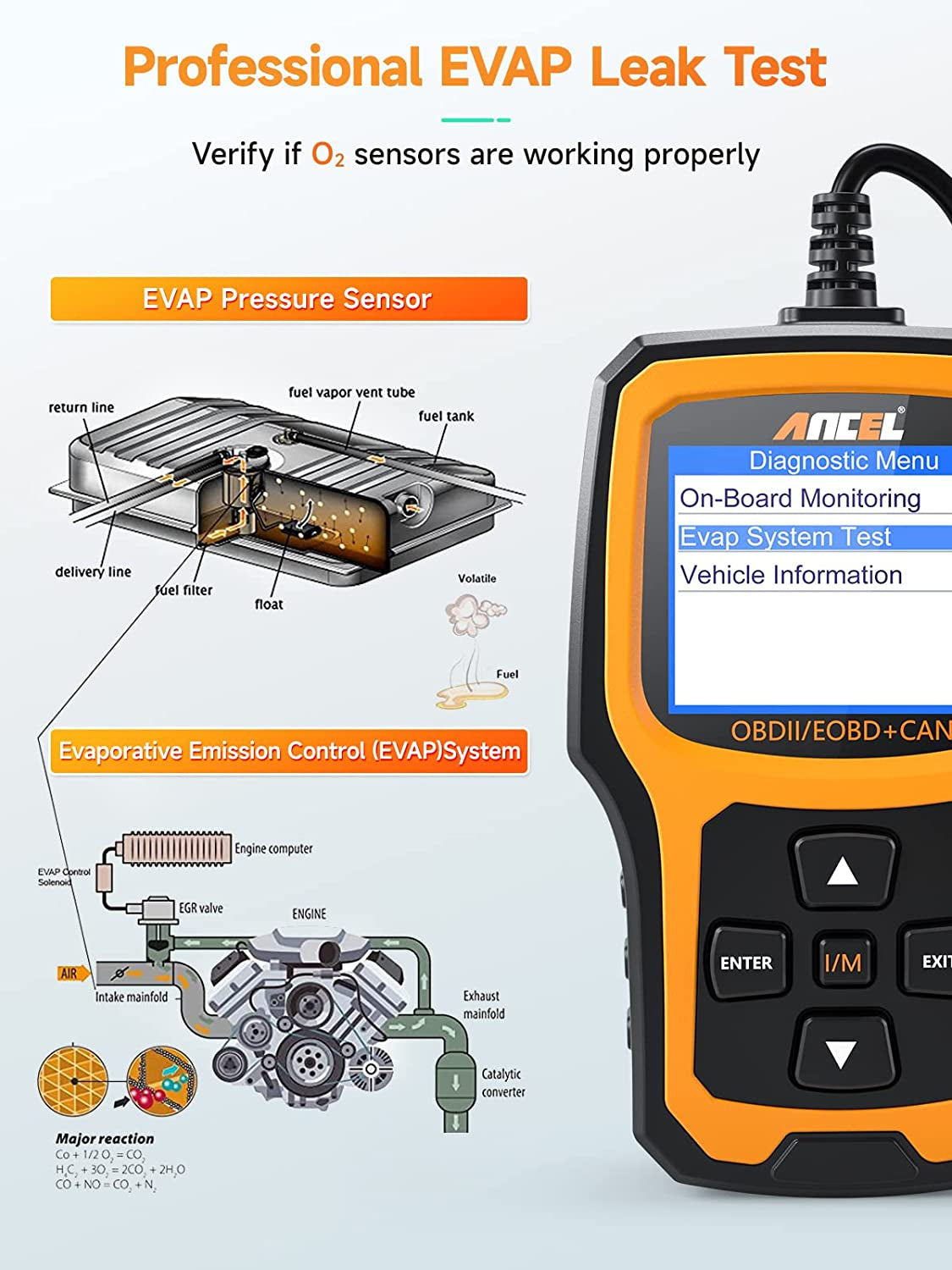 AD410 Enhanced OBD II Vehicle Code Reader Automotive OBD2 Scanner Auto Check Engine Light Scan Tool Emission Analyzer