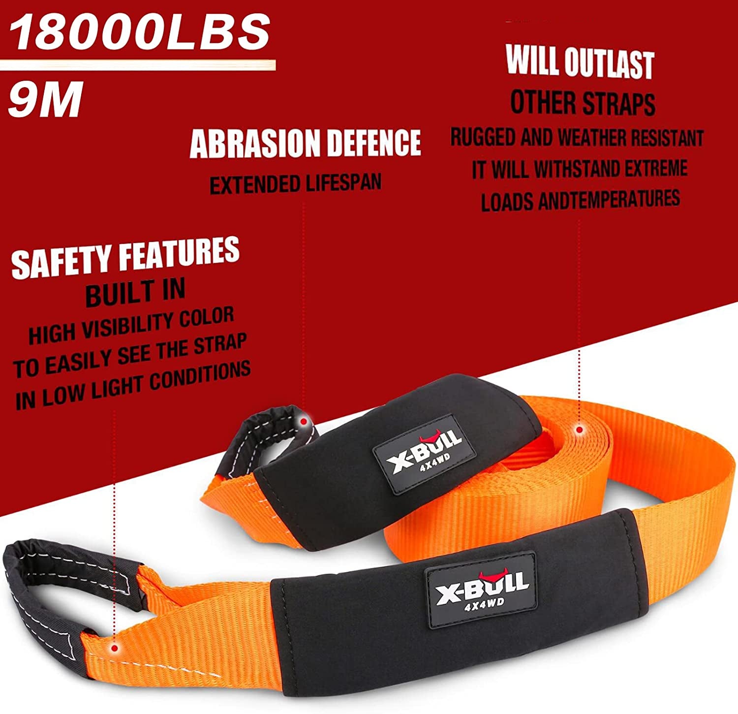 X-BULL Winch Accessories Kit 4X4 Off-Road Recovery Kit